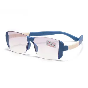 XH Shuangguang – lunettes de lecture bifocales pour presbytie, monture sans monture, anti-radiation, bloquant la lumière bleue