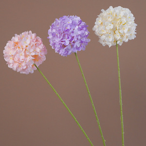 Fleurs d'hortensia artificielles Greenway en soie, branche unique, blanc et violet clair, style nordique, décoration de mariage - Product Image 3
