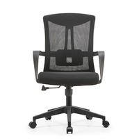 Chaise de bureau exécutive moderne et abordable, noire, pivotante, ergonomique, en maille, avec hauteur réglable