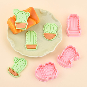 <span class=keywords><strong>Emporte</strong></span>-pièces 3D en plastique série <span class=keywords><strong>Cactus</strong></span>, écologiques, pour pâte à modeler DIY, moule à biscuits imprimé - Product Image 2