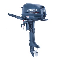 Motor Fuera de Borda YAHATSU de 4 Tiempos y 15 hp, Eje LARGO, Motor Marino Compatible con Motor y Repuestos Originales TOHATSU para Barco