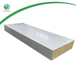 Panneau sandwich en laine de roche écologique avec <span class=keywords><strong>plaque</strong></span> d'acier anticorrosion pour murs extérieurs, cloisons, toitures, chambres froides et sites sportifs - Product Image 2