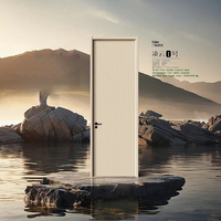 Porte intérieure en bois battante pour chambre à coucher, en peinture carbone cristal, sans peinture, bonne stabilité, résistante à l'eau