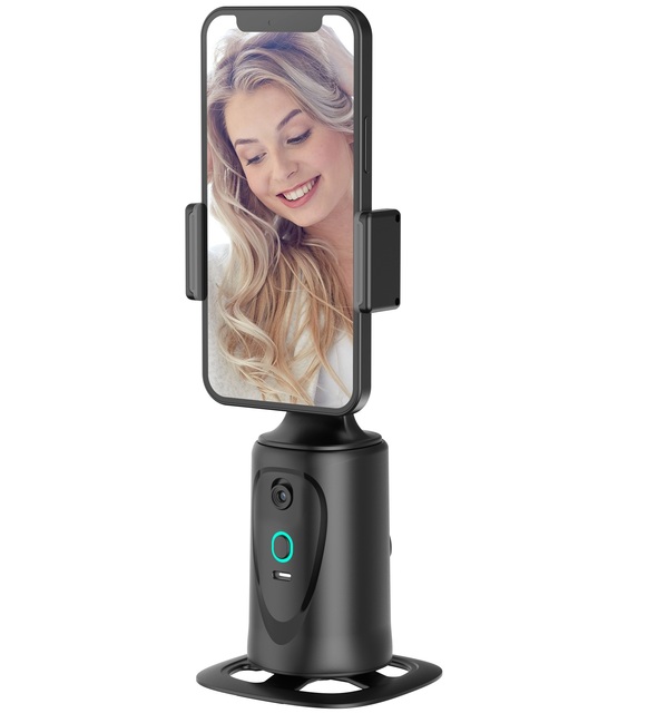 Upgrade Foldable Auto Tracking Phone Holder 360 Rotation Gimbal Stabilizer Face Detection for Smartphones Selfie Stick Tripod