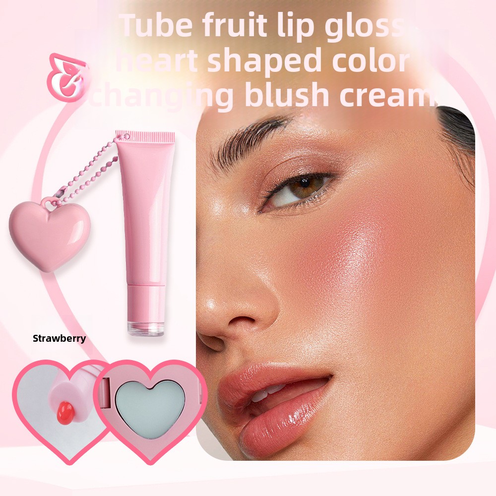 01 Strawberry Lip+White Blush