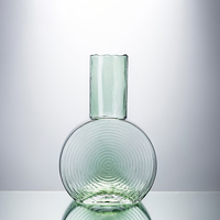 Vase en verre Triangle géométrique vert moderne nordique décor à la maison contemporain pour les mariages Design de table fonctionnel