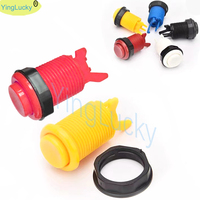 Boutons poussoirs en plastique de style américain, micro-interrupteurs, trou de montage de 28 mm, alimentés par piles, pièces pour jeux à monnayeur, pour usage prolongé