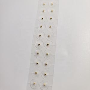 Pegatinas de punto de oreja transparentes chapadas en oro y plata de 1,5mm, semillas de oreja de presión de oreja transpirables de grado médico - Product Image 4