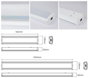 Profilé LED en T, luminaire 4 pieds 40W 5000K lumière du jour, aluminium 6063-T5 anodisé, montage en surface - Product Image 5