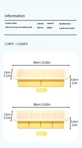 Easy Release <b>Silicone</b> Baby Food Freezer <b>Tray</b> BPA Free Stackable Ice Mold with Lid for Homemade Puree Storage Container - Product Image 5