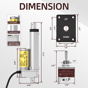 แอคชูเอเตอร์แบบเส้นตรงอุตสาหกรรมขนาดใหญ่ 1500n 12v ระยะชัก 4 นิ้ว IP54 กันน้ำ ได้รับการรับรองมาตรฐาน Rohs CE แอคชูเอเตอร์ไฟฟ้าสำหรับระบบอัตโนมัติในบ้านและรถบ้าน - Product Image 6