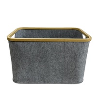 YUJIN Fabricant fournisseur doré feutre tissu bambou panier à linge
