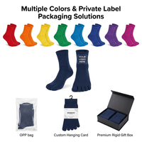Chaussettes de sport pour hommes en coton épais et respirant, à cinq doigts, avec personnalisation de haute qualité, chaussettes à bout en tissu éponge