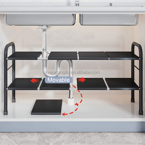 Dưới bồn rửa tổ chức mở rộng Heavy Duty kim loại kệ có thể tháo rời Panels lưu trữ Organizer cho dưới nhà bếp phòng tắm bồn rửa - Product Image 6