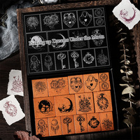 16 pièces/boîte Timbres Série Conte de fées Vintage Manuel DIY Timbres décoratifs