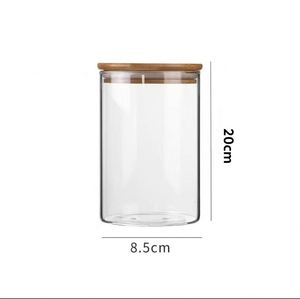 Pot de conservation hermétique supérieur en verre borosilicate avec joint en silicone amélioré et couvercle en bambou – Organisateur alimentaire transparent pour garde-manger - Product Image 2