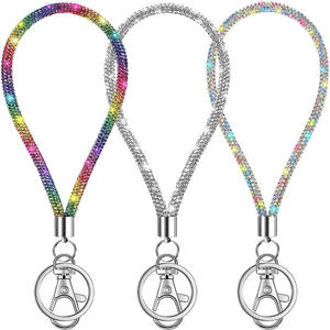 Porte-clés bracelet en strass brillant, cordon de poignet pour femmes, porte-clés en diamant brillant, porte-clés pour clés de voiture, porte-clés pour portefeuille - Product Image 1