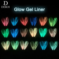 Nakideroi — peinture à ongles professionnelle, produit de manucure, brille dans le noir, Gel, doublure en Gel
