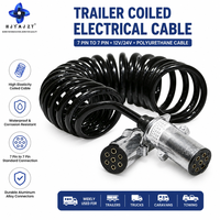 Vente en gros rallonge de remorque câble enroulé remorquage caravane camion 7Pin à 7Pin câble de remorque 24V connecteur de câble de câblage électrique