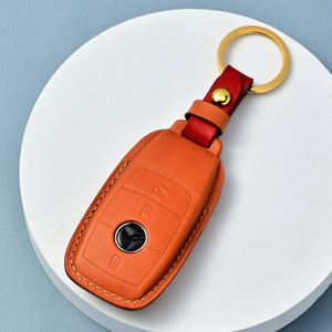 Protecteur de porte-clés en cuir pour <span class=keywords><strong>Mercedes</strong></span> Benz Classe E Couvercle de clé compatible avec les modèles E200L/E300L/C260L/C180/A200 - Product Image 1