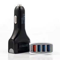 Chargeur de voiture USB à 4 ports avec écran LED QC3.0 Quick Charge Essential Mobile Phone Accessory for Efficient In-Car Charging