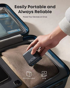 Chargeur Anker Zolo 140W GaN à charge rapide, commandes tactiles intuitives, affichage intelligent IA, surveillance de la température, pour bureau 2026 - Product Image 6