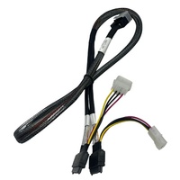 Câble de données HD Mini SAS SFF-8643 vers U.2 SFF-8639 NVMe SSD avec alimentation SATA 15P Caractéristiques intégrées