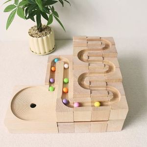 Pista de Canicas de Madera para Niños, Juego de Pistas de Canicas Enrolladas, Laberinto de Canicas de Madera, Pista de Rodillos con Rampas, Regalo de Cumpleaños - Product Image 5