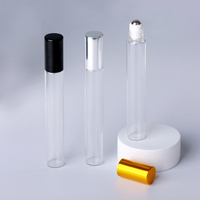 Flacon de parfum rechargeable en verre transparent SUMEEAR, mini flacons avec bouchon à vis, 10 ml, flacons d'échantillons d'huiles essentielles