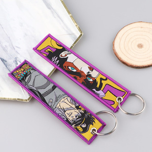 7 New Design Anime Embroidered Flight Tag Keychain for the Fans of Anime <strong>JoJo</strong> Adventure Backpack Decoration - Product Image 5