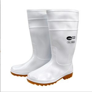 Botas de Lluvia Blancas Longlester, de PVC, Antideslizantes, de Seguridad Industrial, Resistentes a Ácidos, Álcalis, Aceite y Agua - Product Image 2