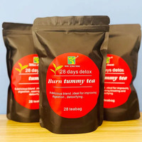 Thé Minceur Ventre Plat à Succès : Cure Détox 28 Jours pour la Perte de Poids, Infusion Minceur à Base de Moringa pour Brûler les Graisses Abdominales, Sachets de Thé Amincissants pour un Corps Affiné