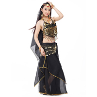 Ensemble de costumes de ventre 5 pièces robe de danse du ventre ensemble de performance de danse indienne