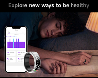 Für Tragbare Geräte: Individuelles Display, Fotokontrolle, Herzfrequenzmessung, Gesundheitsüberwachung, Intelligente 5ATM Wasserdichte Smart-Ringe mit Beleuchtung