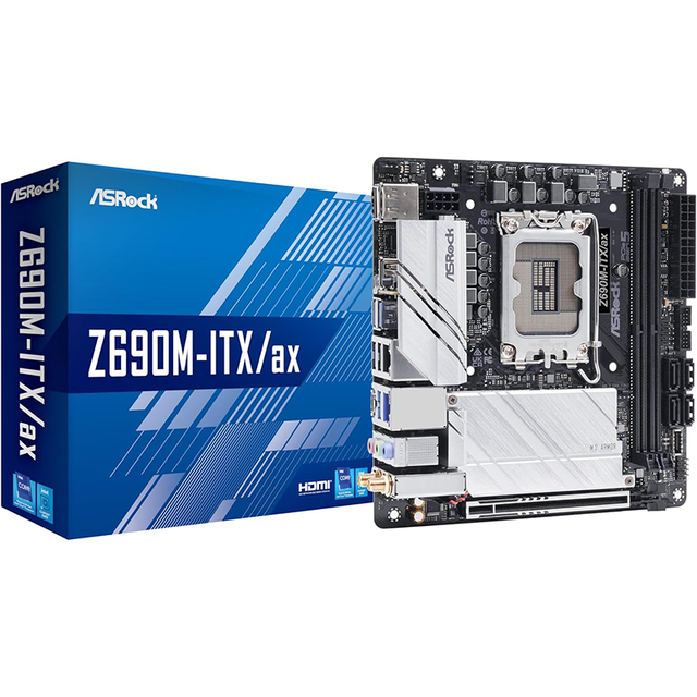 ASRock Z690M-ITX/ax Motherboard Intel 12th Generation CPU (LGA1700) Compatible Z690 Mini-ITX Motherboard