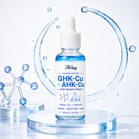 Sérum Naturel de Croissance Capillaire Marque Blanche GHK Cu AHK Peptide de Cuivre Bloqueur de DHT Anti-Chute Nourrissant le Cuir Chevelu Repousse OEM