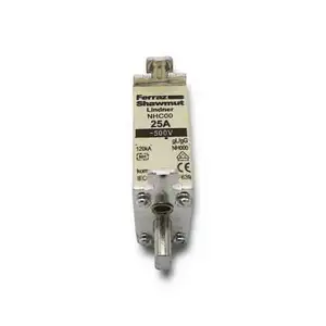 Piezas de Control Industrial, fusible de cerámica, 25A, 500V, gG/gL, NHC00