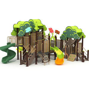 Structure de jeu extérieure Moetry en acier et bois, grande taille, pour parcs résidentiels, urbains et aventures en forêt - Product Image 1