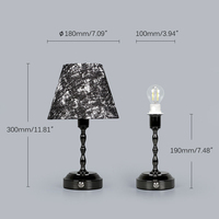 Lampe de chevet tactile moderne, lampe de Noël de luxe, lampe de mariage, flexible, portable, rechargeable, sans fil, lampe de table LED remplaçable