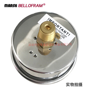Manomètre analogique Marsh Bellofram J6440 0-15 Psi 0-100 kPa Fabriqué aux États-Unis - Product Image 2