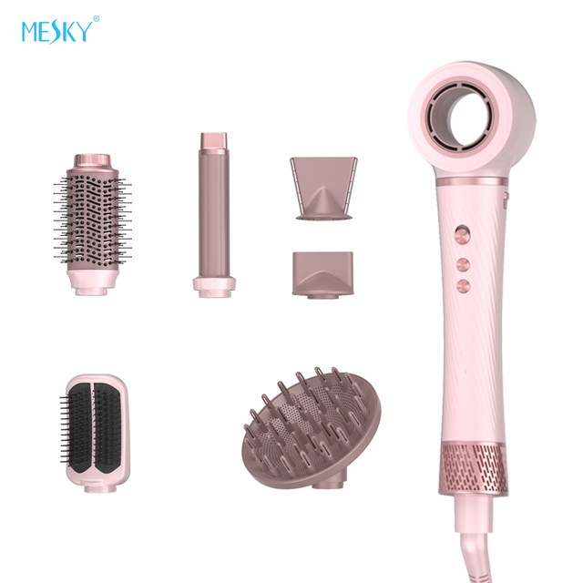 MESKY High Speed Hair Dryer Auto-Curl Fluffy Brush 7 in 1 Multi Styler Drying and Styling in One