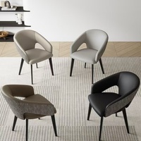 Chaise de salle à manger rembourrée de style nordique moderne et minimaliste, vente en gros d'usine, chaise confortable avec dossier pour la salle à manger et le bureau à domicile