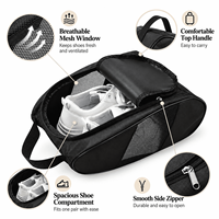 Sac de voyage structuré personnalisé pour chaussures, grand organisateur de baskets en maille respirante, sac à chaussures portable en maille avec fermeture éclair et poignée