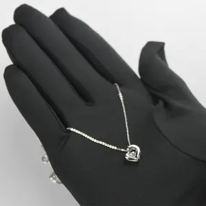 Guantes de poliamida negra con logotipo personalizado para pulir joyas, mitones suaves de microfibra de primera calidad, guantes de seda para joyería - Product Image 6