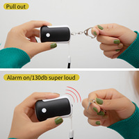 Porte-clés torche LED pour femme avec alarme de sécurité Dispositif anti-perte personnel pour personnes âgées et enfants