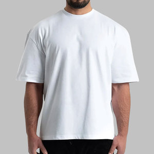 Designer 100% Cotton Heavy <b>Weight</b> Shirts Cropped Boxy Plain <b>Blank</b> T Shirt Drop Shoulder Oversized T-shirts Pour Hommes - Product Image 1
