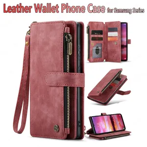 Étui portefeuille en cuir avec béquille pour Samsung Galaxy S25 S24 S23 Plus S22 S21 S20 Ultra A54 A55 - Product Image 4