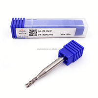 Fresa de carburo sólido de 3 filos con vástago recto y base plana ZCC.CT AL-3E-D2.0&3F-2.0MM*4*6*50, adecuada para aleación de aluminio OEM ODM