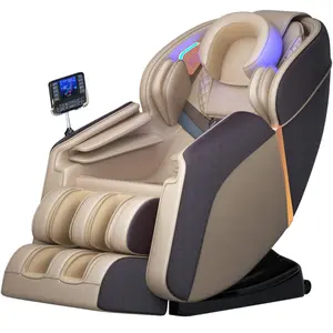 Chaise de massage de thérapie par chauffage complet du corps de luxe AI voix 8D de pétrissage shiatsu