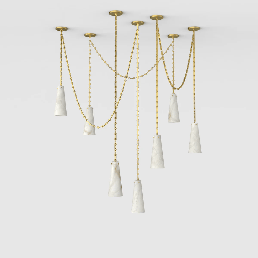 Brass + White 7 Heads